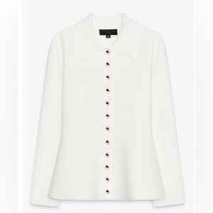 Zara White Button-Down Shirt